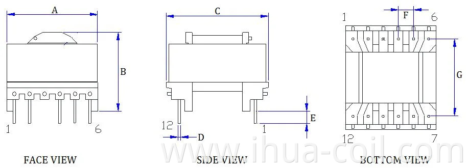 Factory Price Ec28 High Frequency Power Transformer Manufacturer SMPS Transformer